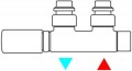 Wersja lewa Terma Twins All in One zestaw zintegrowany termostatyczny TGETTWINL