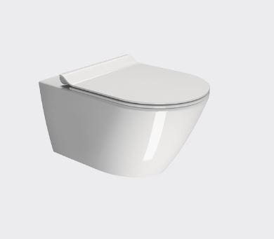 Miska WC z deską GSI Kube X 941511+MS86CSN11, kolor biały
