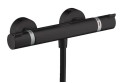 Czarna bateria prysznicowa z termostatem Hansgrohe Ecostat 13116670