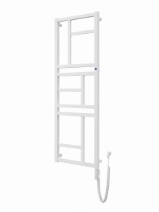 Instal Projekt Mondrian Electro grzejnik łazienkowy elektryczny 832x400mm moc 300W, kolor biały/white mat MONE-40/80C34+GH-03C1