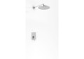 Kohlman Axis zestaw prysznicowy podtynkowy z deszczownicą 25cm, kolor chrom QW220NR25