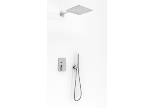 Kohlman Saxo zestaw prysznicowy podtynkowy z deszczownicą 20cm i słuchawką, kolor chrom QW210SQ20
