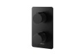 Kohlman Experience Black bateria wannowo-prysznicowa z termostatem podtynkowa, kolor czarny-mat QW433EB
