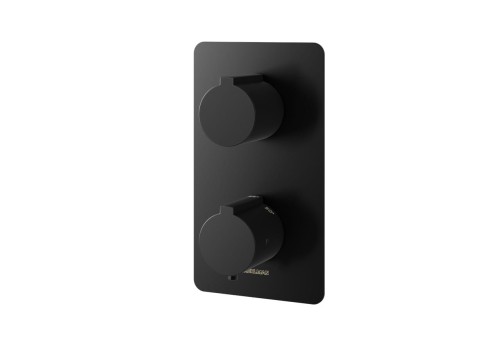 Kohlman Experience Black bateria wannowo-prysznicowa z termostatem podtynkowa, kolor czarny-mat QW433EB
