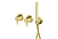 Kohlman Axel Gold bateria wannowo-prysznicowa podtynkowa (dwa wyjścia wody), kolor złoty połysk (gold) QW260AGD
