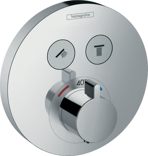 Hansgrohe ShowerSelect S bateria termostatyczna do dwóch odbiorników, podtynkowa, kolor chrom 15743000