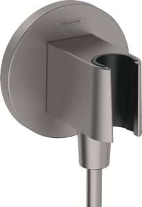 Hansgrohe FixFit S przyłącze węża z uchwytem, kolor czarny chrom szczotkowany 26888340