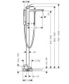 Hansgrohe Metropol bateria wannowa wolnostojąca, kolor chrom 32532000 rysunek techniczny