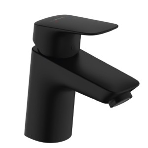 Hansgrohe Logis bateria umywalkowa 70  z kompletem odpływowym z cięgłem kolor czarny mat 71070670