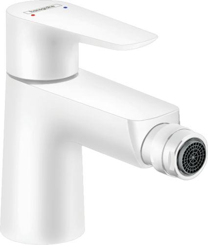 Hansgrohe Talis E bateria bidetowa z kompletem odpływowym, kolor biały mat 71720700