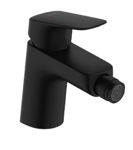 Hansgrohe Logis bateria bidetowa 70 z kompletem odpływowym z cięgłem kolor czarny mat 71204670