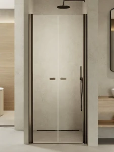 New Trendy New Soleo drzwi wnękowe 90 cm, profil stal szczotkowana D-0534A