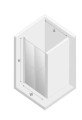 New Trendy New Soleo drzwi wnękowe 90 cm, profil stal szczotkowana D-0534A  rysunek techniczny