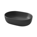Cersanit Moduo umywalka nablatowa z cienkim rantem 50cm, owalna kolor antracyt mat K116-107