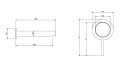 Villeroy & Boch Loop&Friends bateria umywalkowa podtynkowa, kolor czarny mat TVZ106010000K5 rysunek techniczny
