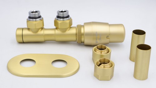 Zestaw termostatyczny Varioterm TWINS All in One kolor mosiądz mat ATSGS0229CFK/P