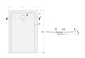 Sanplast Space Mineral brodzik 100x80 cm, kolor biały 645-410-0330-01-000 rysunek techniczny