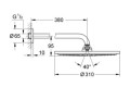 Grohe Rainshower Cosmopolitan deszczownica z ramieniem, kolor stal nierdzewna 26066DC0 rysunek techniczny