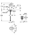 Bateria umywalkowa Grohe Bauloop 23878001 (rozmiar S) kolor chrom