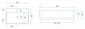 Rea Valeria 50 umywalka nablatowa, biała REA-U5000 rysunek techniczny