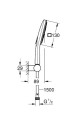 Grohe Rainshower smartactive 130, zestaw prysznicowy, 3 strumienie, kolor chrom 26588000