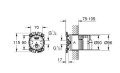 Grohe Rainshower uniwersalny element podtynkowy 1/2" do deszczownic 26483000 rysunek techniczny