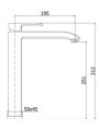 Paffoni LEVEL bateria umywalkowa wysoka z korkiem klik-klak,  kolor chrom, LES081KCR rysunek techniczny