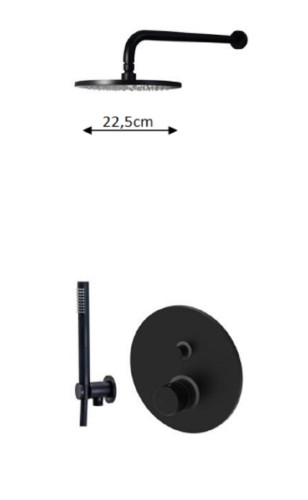 Zestaw prysznicowy Paffoni Jo JO015ZSC2A czarny mat