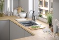 Quadron Kurt 110 zlewozmywak kuchenny granitowy 59,5x50x21,5 z akcesoriami, kolor czarny HCQK5052CZK