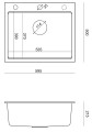 Quadron Kurt 110 zlewozmywak kuchenny granitowy 59,5x50x21,5 z akcesoriami, kolor czarny HCQK5052CZK