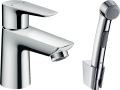 Hansgrohe Talis E bateria umywalkowa z bidetką i wężem, korek klik-kal, kolor chrom 71729000