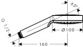 Hansgrohe Crometta rączka natryskowa, kolor biały/chrom 26331400 rysunek techniczny