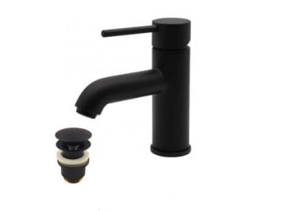 Emmevi Piper bateria umywalkowa stojąca z korkiem klik-klak, kolor czarny mat 45003KNO