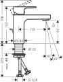 Bateria umywalkowa Hansgrohe Vernis Shape 100 kolor chrom 71561000