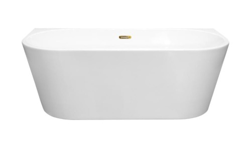 Besco Vica New wanna wolnostojąca przyścienna 160x80cm, syfon czyszczony od góry biały #WAS-160VNBI