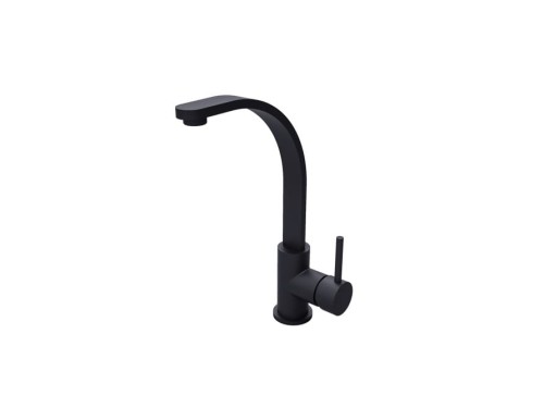 Besco Decco I bateria umywalkowa wysoka 33,5 cm, kolor czarny mat BU-DI-CZ
