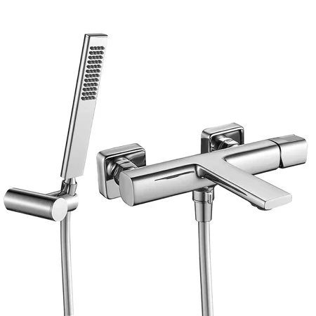 Laveo Tores bateria wannowa z zestawem natryskowym i wylewką wannowa, kolor chrom  BVT 011D