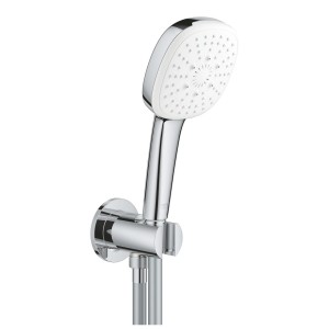 Grohe Tempesta Cube 110 zestaw prysznicowy z przyłączem kątowym, uchwytem i słuchawką prysznicową, kolor chrom 26910003
