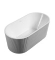 Besco Giuliana wanna wolnostojąca ryflowana 170x8, kolor biały, odpływ chrom #WAS-170-GL