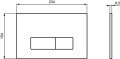 Ideal Standard Oleas M2 przycisk spłukujący, kolor czarny mat R0121A6 rysunek techniczny