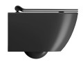 GSI Ceramica Pura zestaw miska bezrantowa 50x36 cm z deską wolnoopadającą (z mocowaniami FISR2)  czarny mat (ardesia opaco) 881626+ MS86CSN26+FISR2