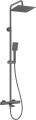 Deante Cascada zestaw natryskowy z baterią termostatyczna i wylewką wannową, kolor grafit  (titanium)  NAC_D1HT