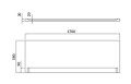 Cersanit panel czołowy do wanny 170 cm, biały S401-069