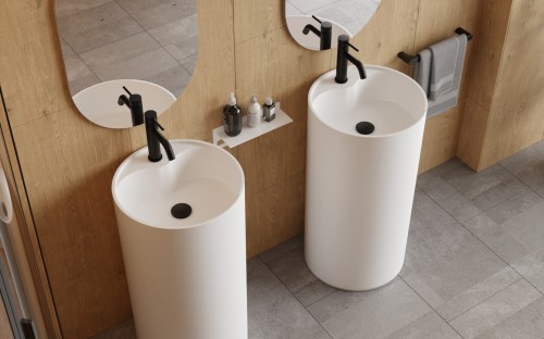 Umywalka Besco Lumen wolnostojąca 45x45cm #UAS-L-WO