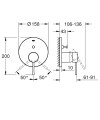 Bateria podtynkowa Grohe Essence chrom 24167001 - rysunek techniczny