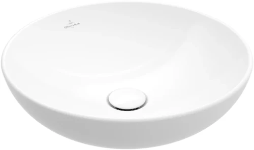 Villeroy&Boch Loop&Friends umywalka nablatowa z przelewem 38x38, CeramicPlus, weiss alpin 4A4500R1