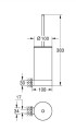 Grohe Selection szczotka WC, kolor czarny mat (phantom black) 41215KF0