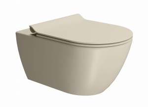 GSI Ceramica Pura Swirlflush miska WC bez rantu 55x36cm (z mocowaniami FISR2), kolor piaskowy-mat (creta opaco) 881508