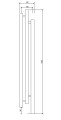 Imers CUBIC grzejnik elektryczny (wypełniony czynnikiem grzewczym), dekoracyjny 1660x230 mm, kolor czarny-mat 2522-CZARNYMAT -TE GP