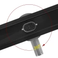 Rea Neox PRO odpływ liniowy odwracalny 80 cm, kolor czarny mat REA-G7803